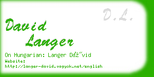 david langer business card